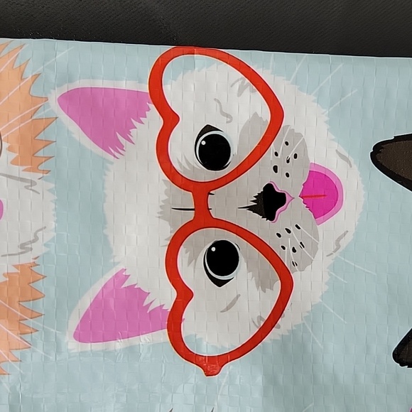 CATS 🐈 😻 🐈‍⬛️ 🐱 in sunglasses recycled ♻️ material totes. BRAND NEW ☆ - Picture 3 of 11